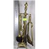 Image 1 : BRASS FIREPLACE TOOL SET