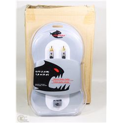 NEW CASE OF 4 STEREO AUDIO CABLES