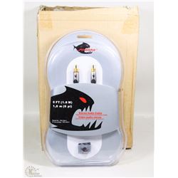 NEW CASE OF 4 STEREO AUDIO CABLES