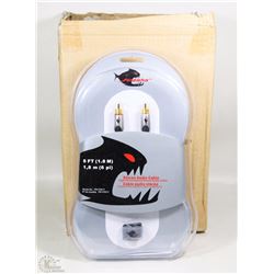 NEW CASE OF 4 STEREO AUDIO CABLES