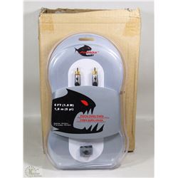 NEW CASE OF 4 STEREO AUDIO CABLES