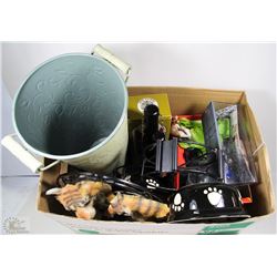 BOX OF MISC. COLLECTIBLES INCLUDING A WILLOW TREE