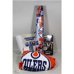 EDMONTON OILERS COLLECTIBLES LOT INCLUDING POSTER