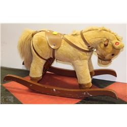 PLAYFUL PLUSH SOUND MAKING ROCKING HORSE