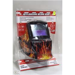 AUTO-DARKENING SOLAR POWERED WELDING HELMET