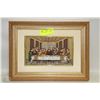 Image 1 : 15 X 11.5 FRAMED "LAST SUPPER" DISPLAY