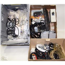 THREE BOXES OF ELECTRONICS & ACCESSORIES