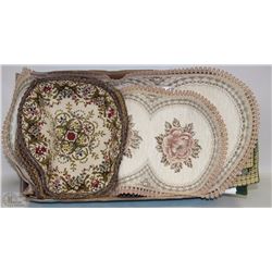 FLAT OF NOUVEAU TABLE MATS & OTHER VINTAGE MATS