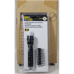 CASE OF SIX LED PRECISION RATCHETING SCREWDRIVERS