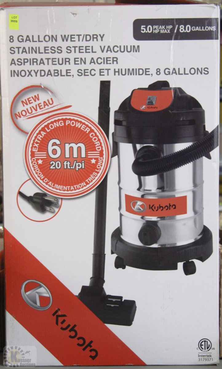 KUBOTA 5HP 8 GALLON SHOP VAC