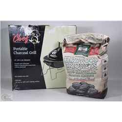 MASTER CHEF PORTABLE CHARCOAL GRILL WITH