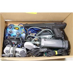LOT OF SEGA, NINTENDO, X-BOX, & SONY CONTROLLERS &