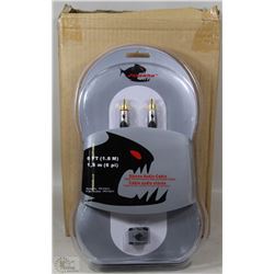 CASE OF FOUR STEREO/AUDIO CABLES