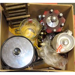 BOX WITH ASSORTED HOUSEWARES & COLLECTIBLES