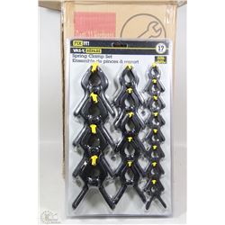 CASE OF FOUR 17-PIECE SPRING CLAMP SETS
