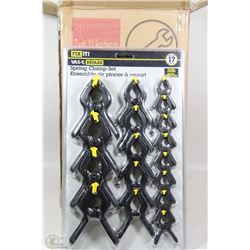 CASE OF FOUR 17-PIECE SPRING CLAMP SETS