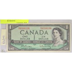 1954 CANADIAN ONE DOLLAR "RADAR" BANKNOTE
