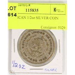 1962 MEXICAN 1/2oz SILVER COIN