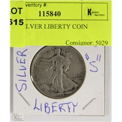 1942 "S" SILVER LIBERTY COIN