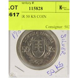 1944 SILVER 50 KS COIN