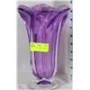 Image 1 : LILAC GLASS VASE WITH ROLLED EDGES