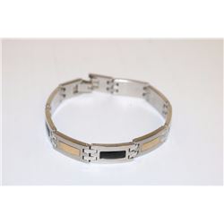 BIG BRAND SOLID STEEL WITH 14K YELLOW SOLID GOLD