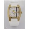 Image 1 : NEW DIESEL 37MM WHITE FACE UNISEX WATCH WHITE BAND