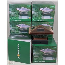 CASE OF 8PC SOLAR POST CAP LIGHTS
