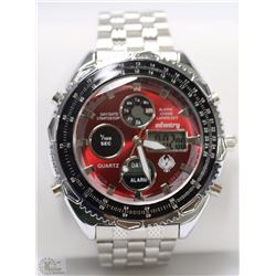 NEW BIG FACE INFANTRY LCD DUAL TIME MEN'S WATCH