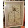 Image 1 : LARGE FRAMED PALM TREE PICTURE
