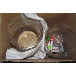 2 EXTRA LARGE HURRICANE CANDLES 10"X7.5" AND 3