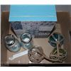 Image 1 : SUMMER LOT-WOODEN KEEPSAKE BOX , 3 GLASS FISHING
