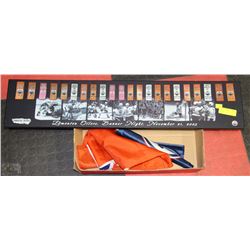 2 OILERS FLAGS AND OILER PICTURE