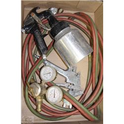 SMITH OXYACETYLENE GAUGES AND HOSE W/ 2 CAMPBELL