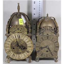 SET OF 2 ANTIQUE LANTERN CLOCKS