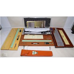 LOT OF 5 ASSORTED LETTERING KIT TOOLS