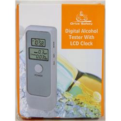 NEW DIGITAL ALCOHOL BREATH TESTER WITH LCD CLOCK