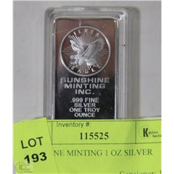 SUNSHINE MINTING 1 OZ SILVER BAR