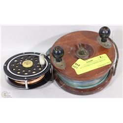 SET OF 2 ANTIQUE FISHING REELS