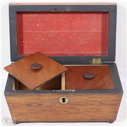 WOODEN TEA BAG CADDY