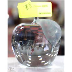GLASS APPLE PAPERWEIGHT
