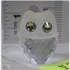 Image 1 : CRYSTAL OWL FIGURE WITH COLORED CRYSTAL EYES