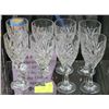 Image 1 : HEAVY LEAD CRYSTAL GOBLETS SET OF 8