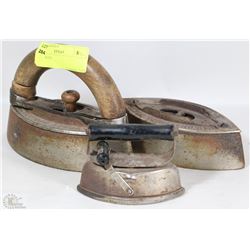 3 SAD IRONS INCLUDING JAS.SMART MFG CO. LTD