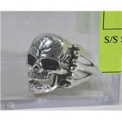 S/S SKULL BIKER RING SIZE 11