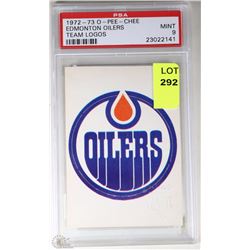 1972-73 O-PEE-CHEE EDMONTON OILERS TEAM LOGO CARD