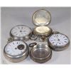 Image 1 : COLLECTION OF SILVER POCKET WATCHES + CASES