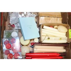 BOX OF CANDLES INCLUDING PARTYLITE
