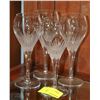 Image 1 : SET OF 4 CRYSTAL WINE GLASSES
