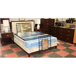 9PC QUEEN SIZE BEDROOM SUITE- MATTRESS NOT INCL